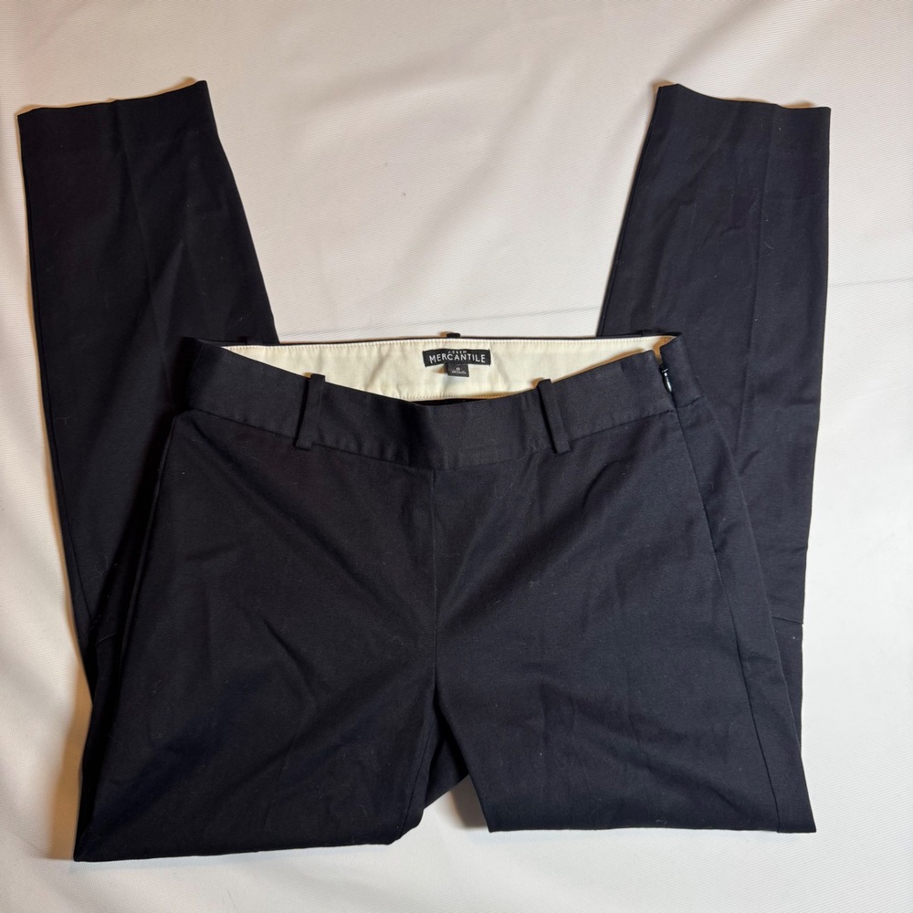 Workwear Women Size 0 J.Crew Mercantile‎ Black Slim Side Zip Trousers Business